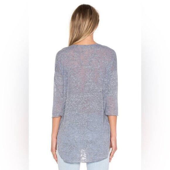 REVOLVE LNA Women's Cape Strap Tee Top T-shirt Burnout 3/4 Length Sleeve Gray XS - Picture 14 of 14